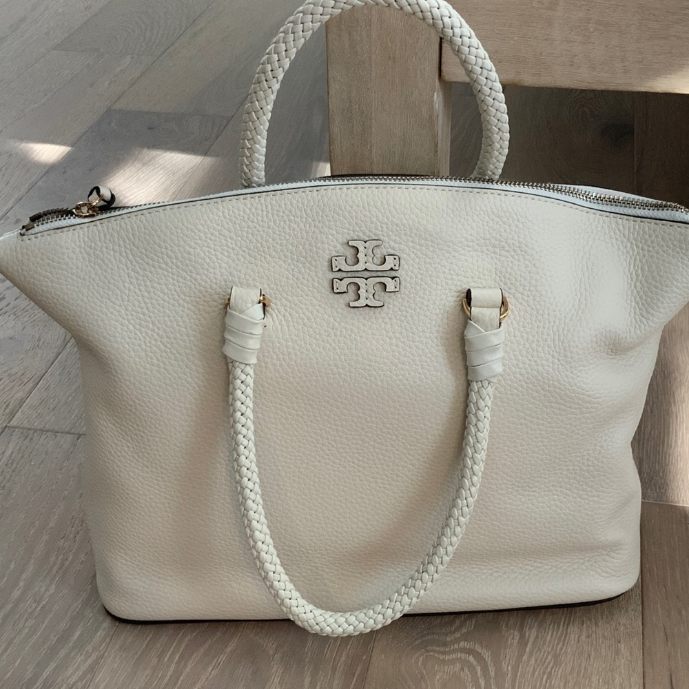 Tory Burch Cream Textured Tote